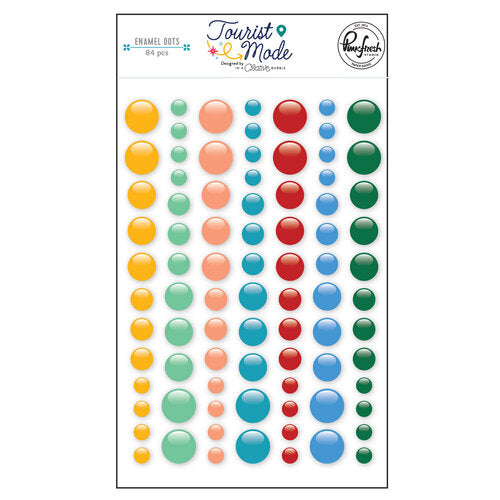 Pinkfresh Studio TOURIST MODE ENAMEL DOTS Stickers 84pc