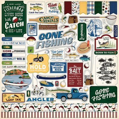 Carta Bella GONE FISHING 12&quot;x12&quot; Scrapbook Collection Kit