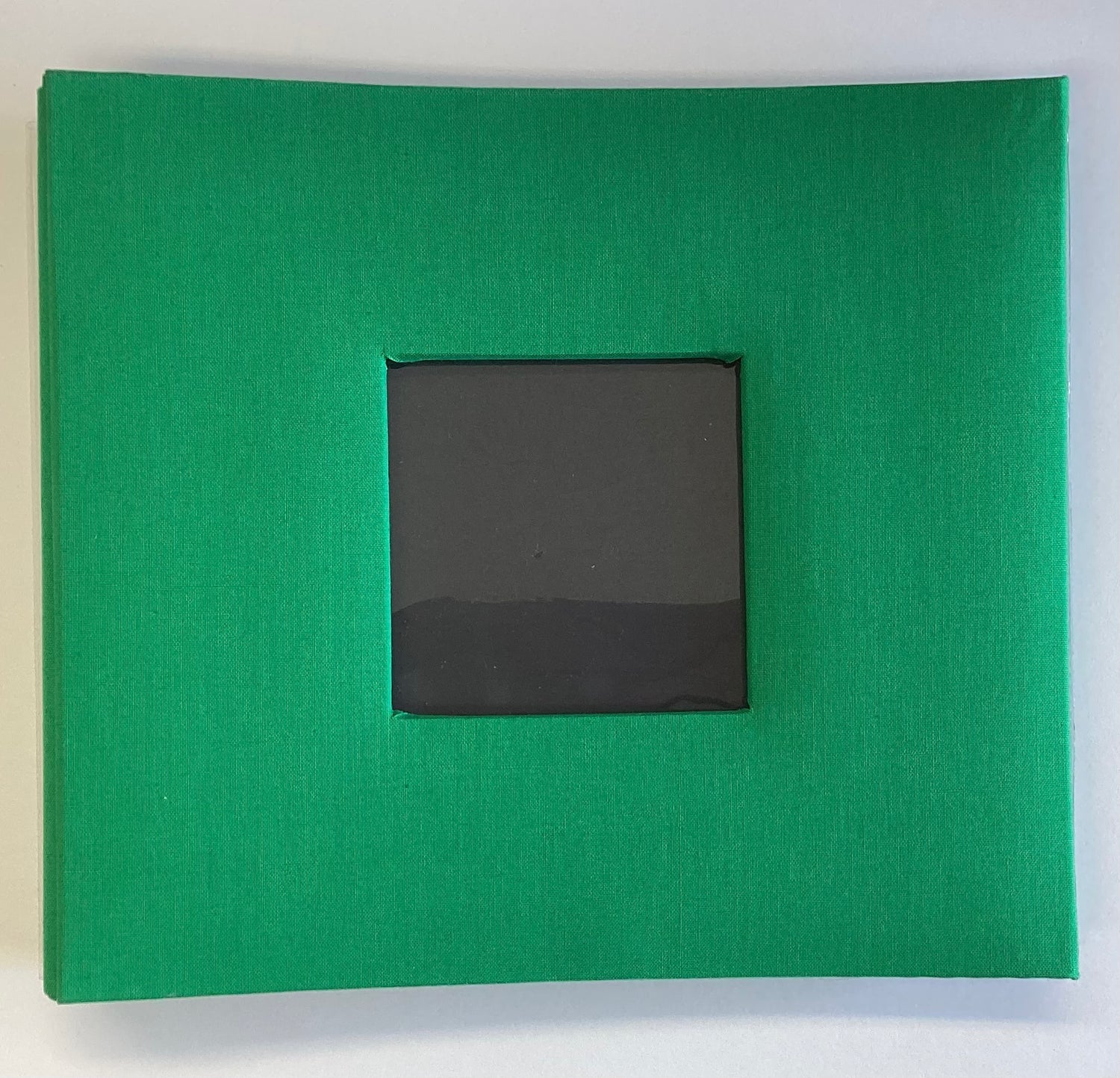 Postbound Album GREEN FABRIC Frame 8&quot;X8&quot; Scrapbook Memory