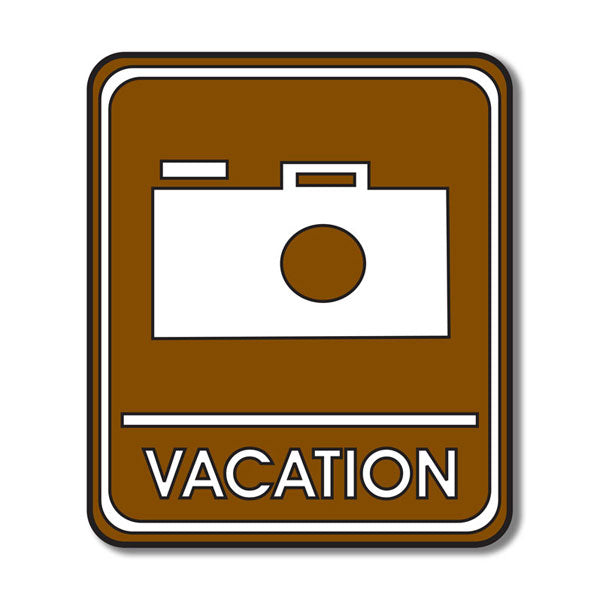 VACATION SIGN Laser DieCut Travel Embellishment