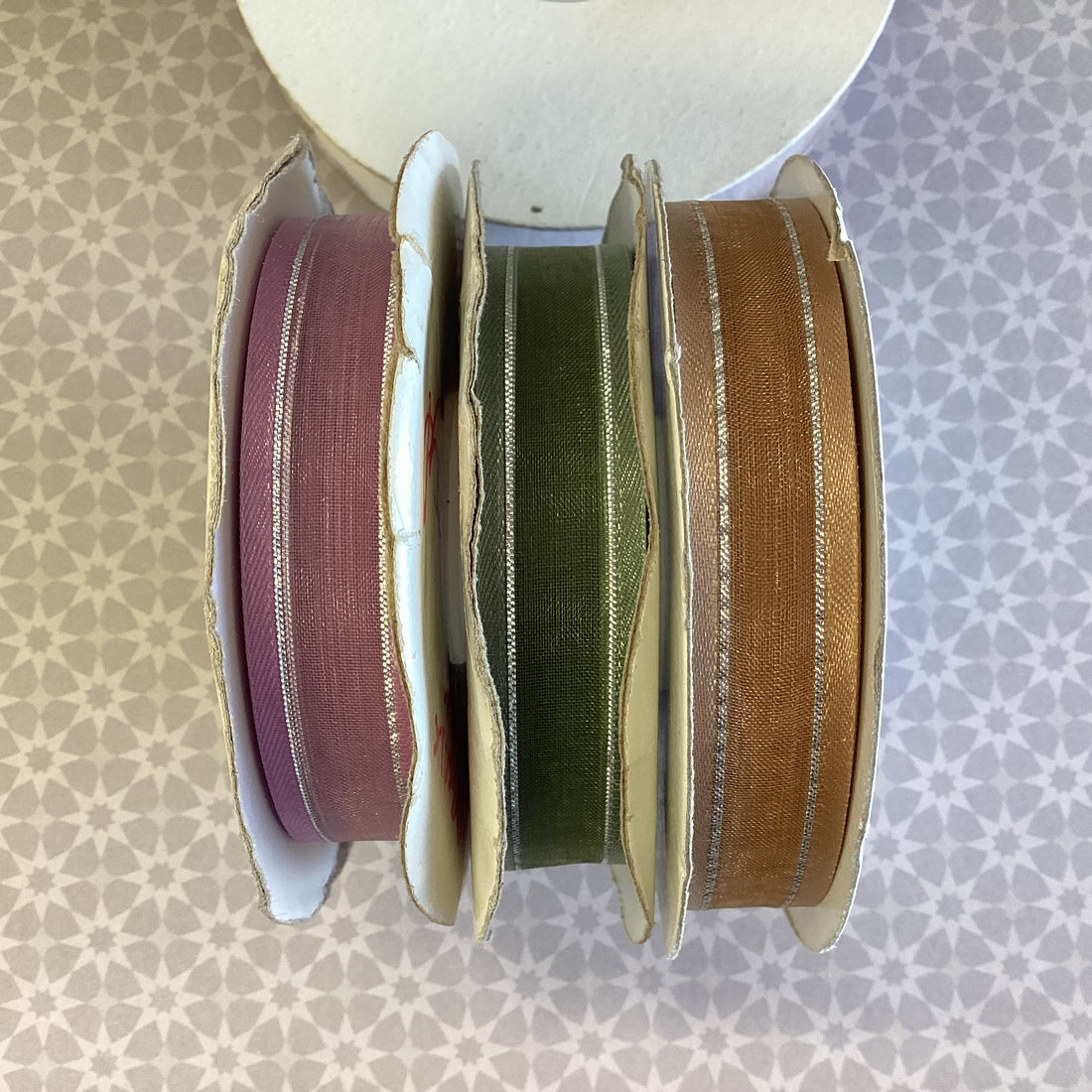 May Arts 5/8" Satin With Silver Edge Ribbon 1 yard