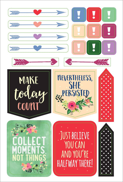 Peter Pauper Planner Stickers SHE BELIEVED SHE COULD Essentials