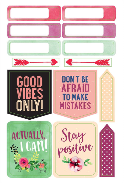 Peter Pauper Planner Stickers SHE BELIEVED SHE COULD Essentials