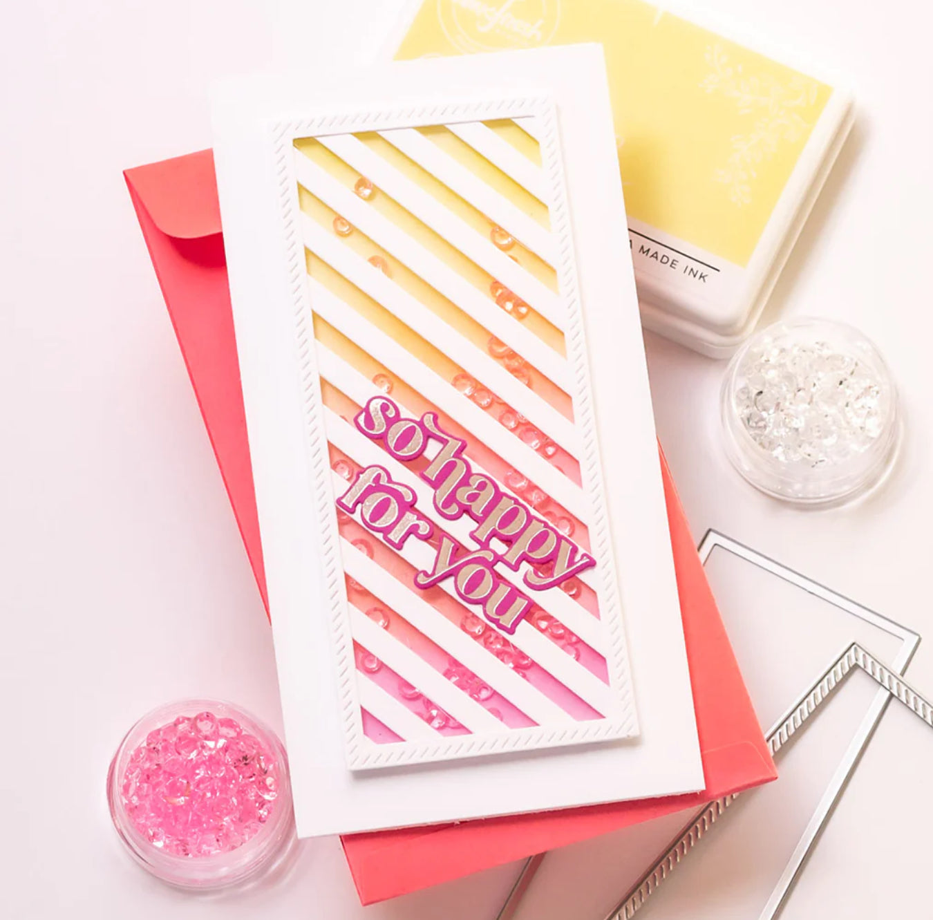 Pinkfresh Studio SLIM DIAGONAL STRIPES Essentials Crafting Dies 1pc