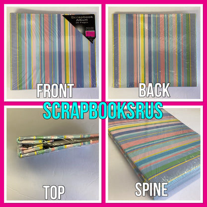 Robert Alan STRIPED 6&quot;X6&quot; Mini Scrapbook Album