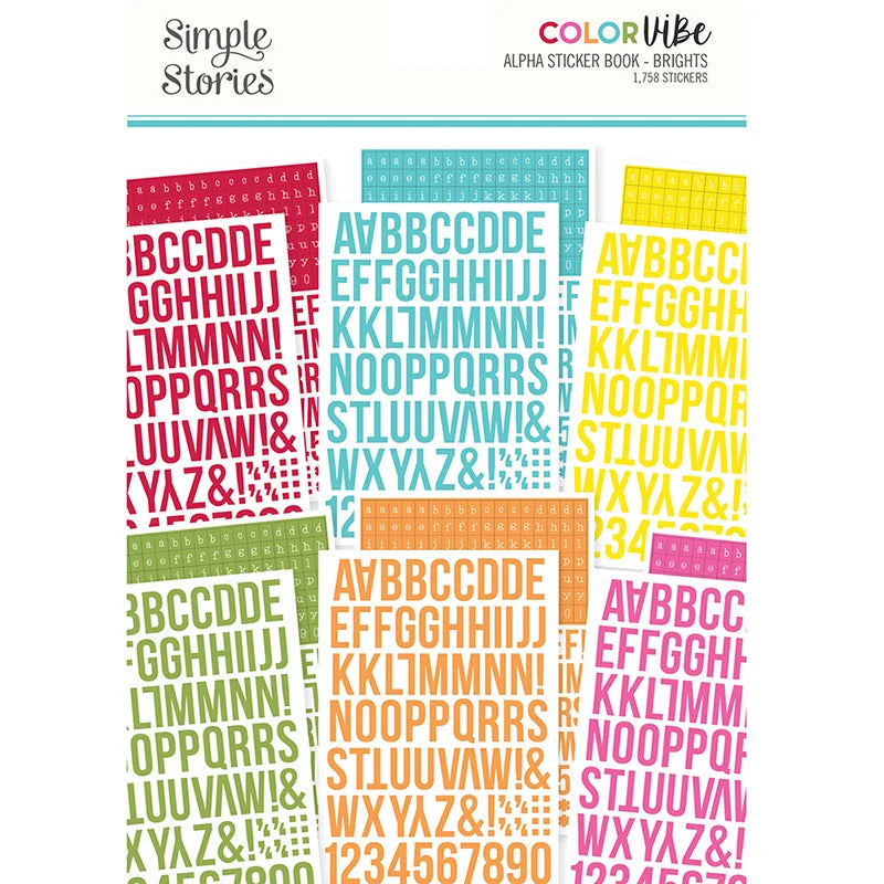 Simple Stories ColorVibe BRIGHTS Alpha Sticker Book