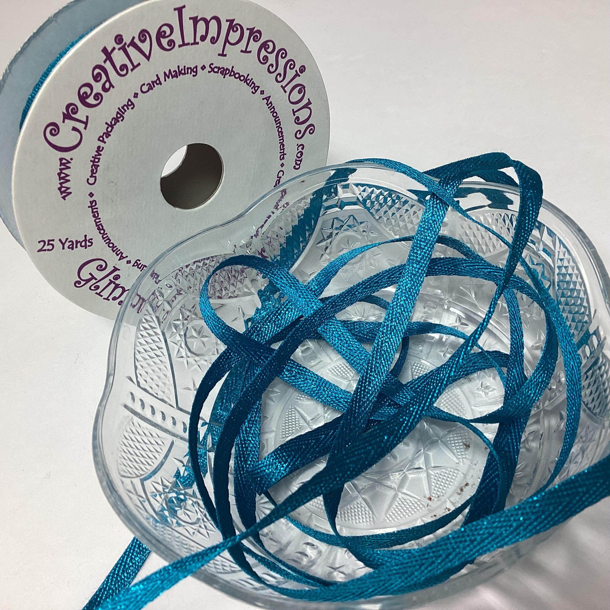 Creative Impressions 1/4” GLIMMER RIBBON 1 yard yd