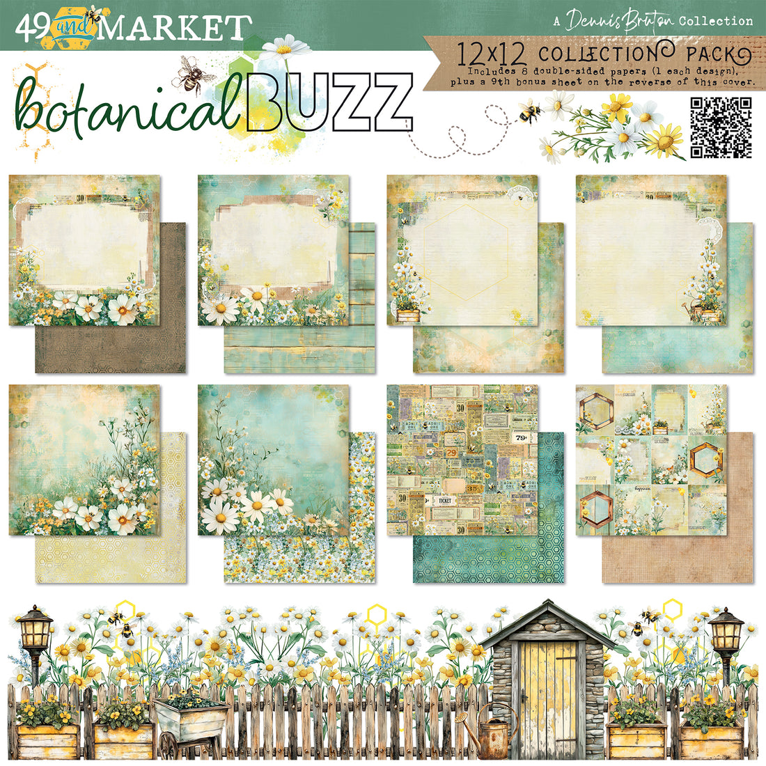 49 and Market BOTANICAL BUZZ 12X12 Collection Pack