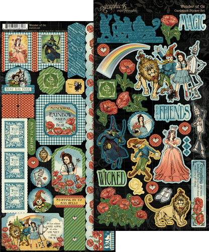 Graphic 45 WONDER OF OZ Cardstock Sticker Set
