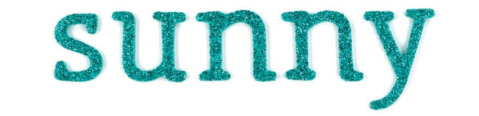 Thickers SUNNY Glitter Foam Letter Stickers