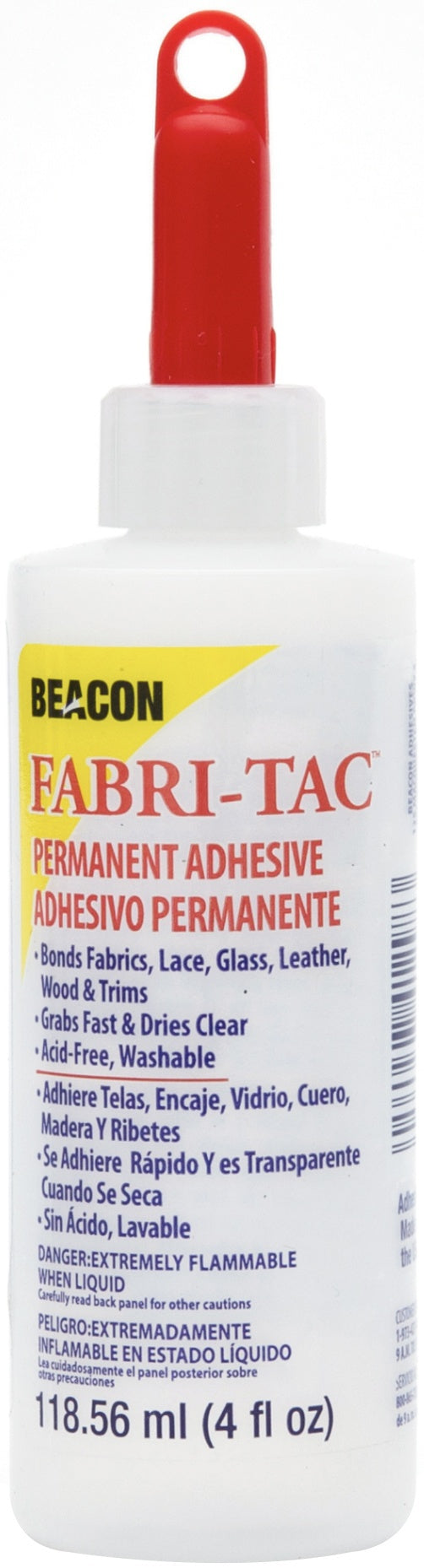 Beacon FABRI-TAC Permanent Clear Liquid Fabric Adhesive 4 oz