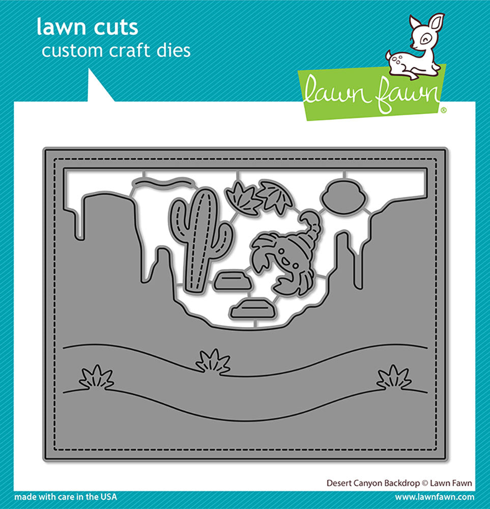 Lawn Fawn Cuts DESERT CANYON BACKDROP Custom Craft Dies 8pc