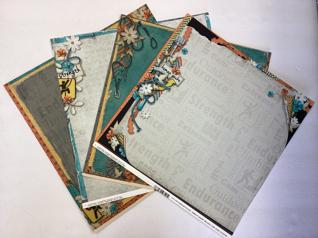 Scrapbooksrus ROCK CLIMBING Paper Pack 4pc