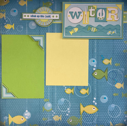 Page Kit (2) WATER 12X12 Scrapbook Layouts