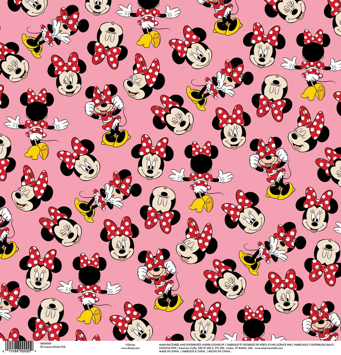 Disney Ek Success MICKEY MOUSE &amp; FRIENDS 12X12 Scrapbook Paper