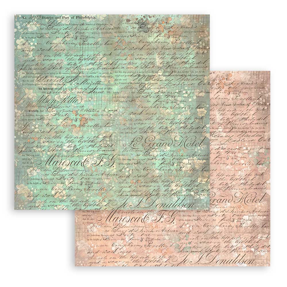 Stamperia Maxi Backgrounds BROCANTE ANTIQUES 12&quot;X12&quot; Scrapbook Paper Pack