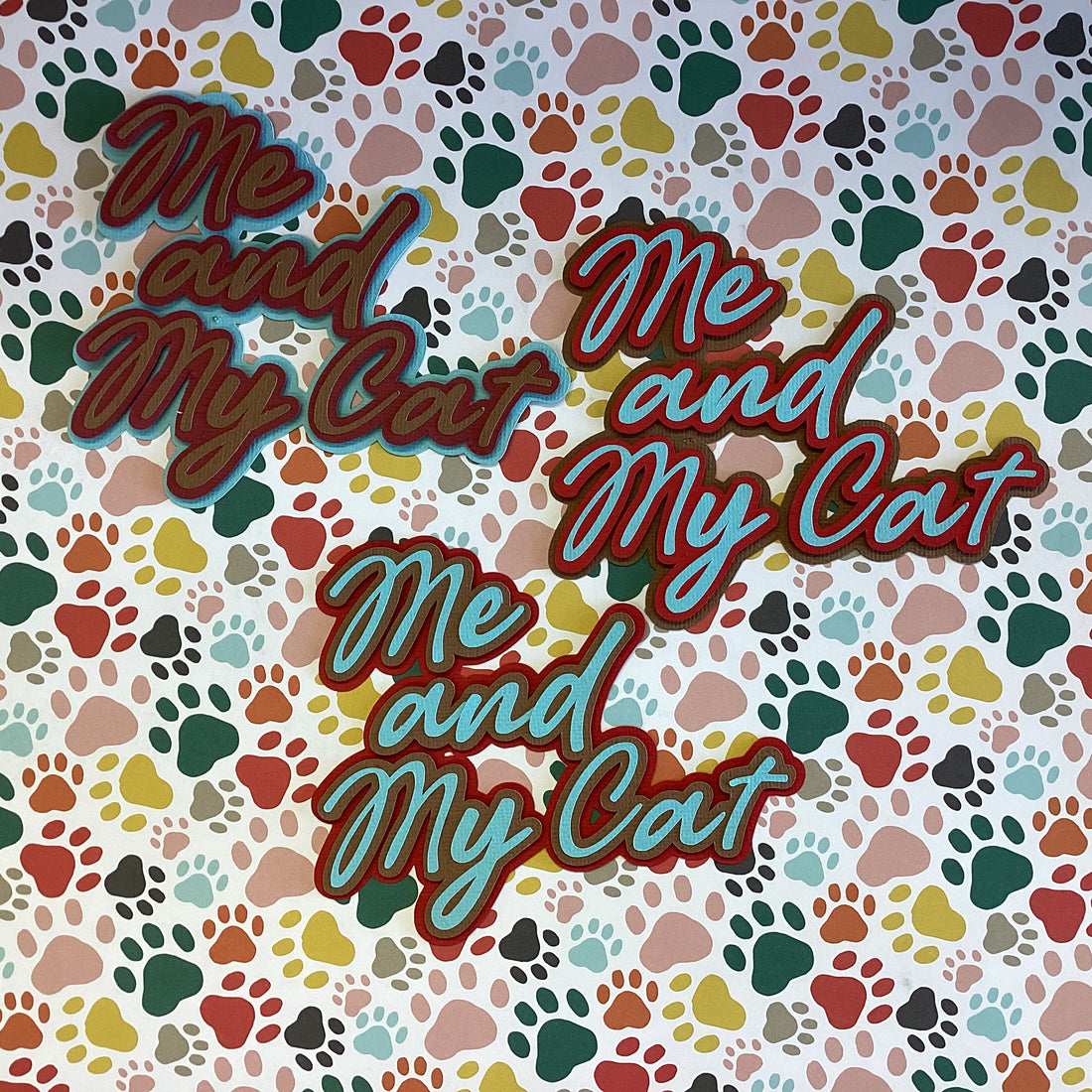 Scrapbooksrus ME AND MY CAT Diecut Pet Scrapbook Die Cut Embellishments