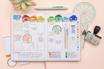 Point Planner PINK FLORAL A5 Perfect Bound Planner