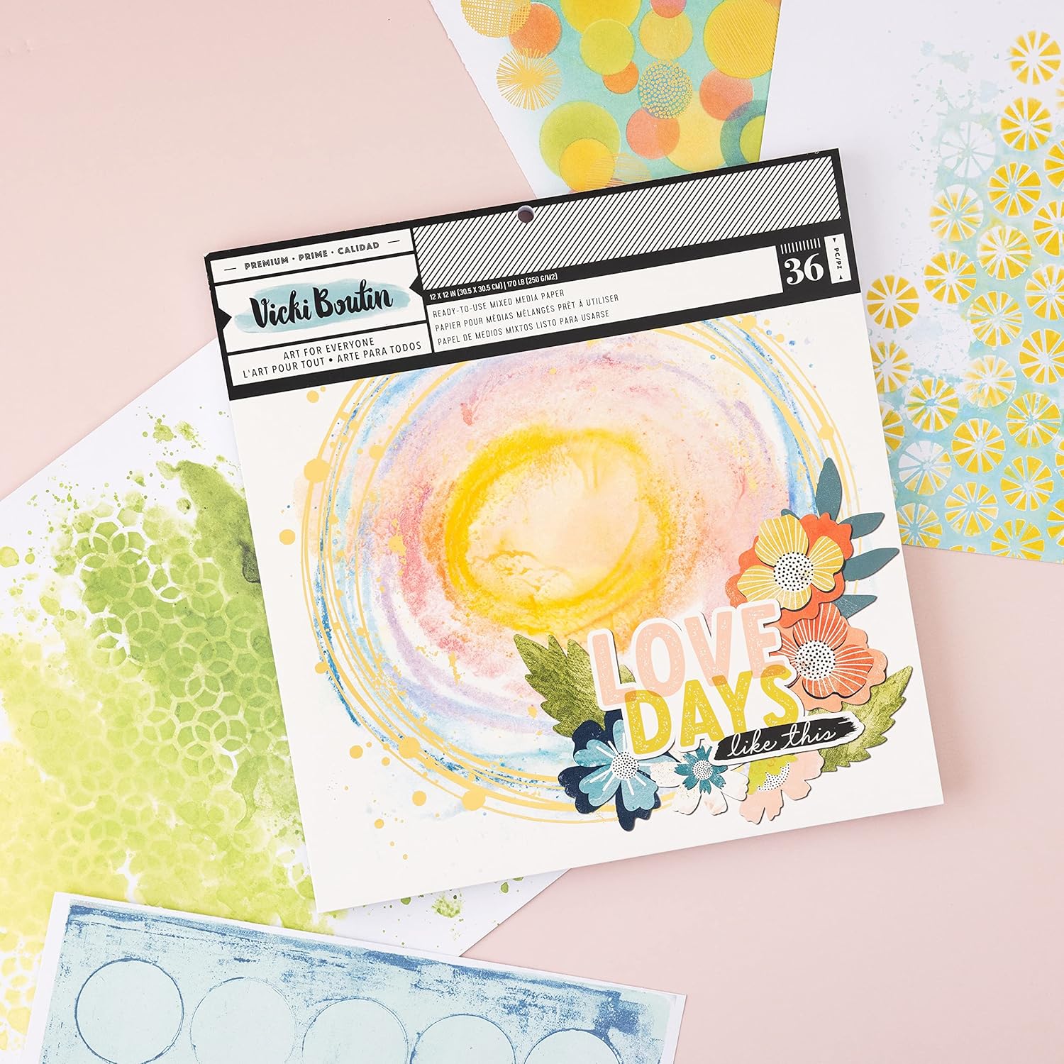 Vicki Boutin Print Shop ART FOR EVERYONE 12”X12” Paper Pad 36 Sheets