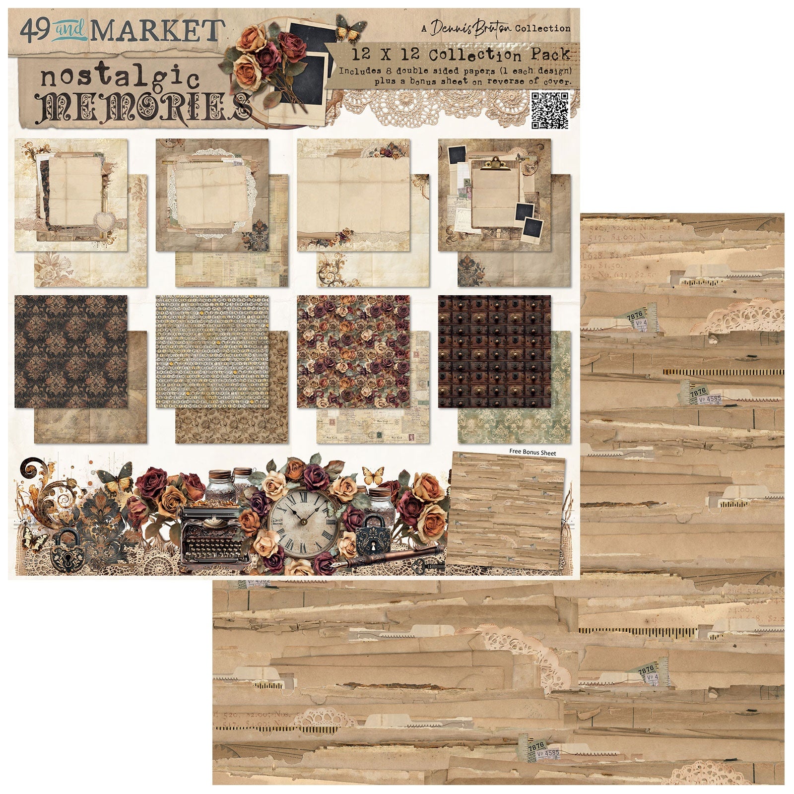 49 and Market NOSTALGIC MEMORIES 12X12 Collection Paper Pack