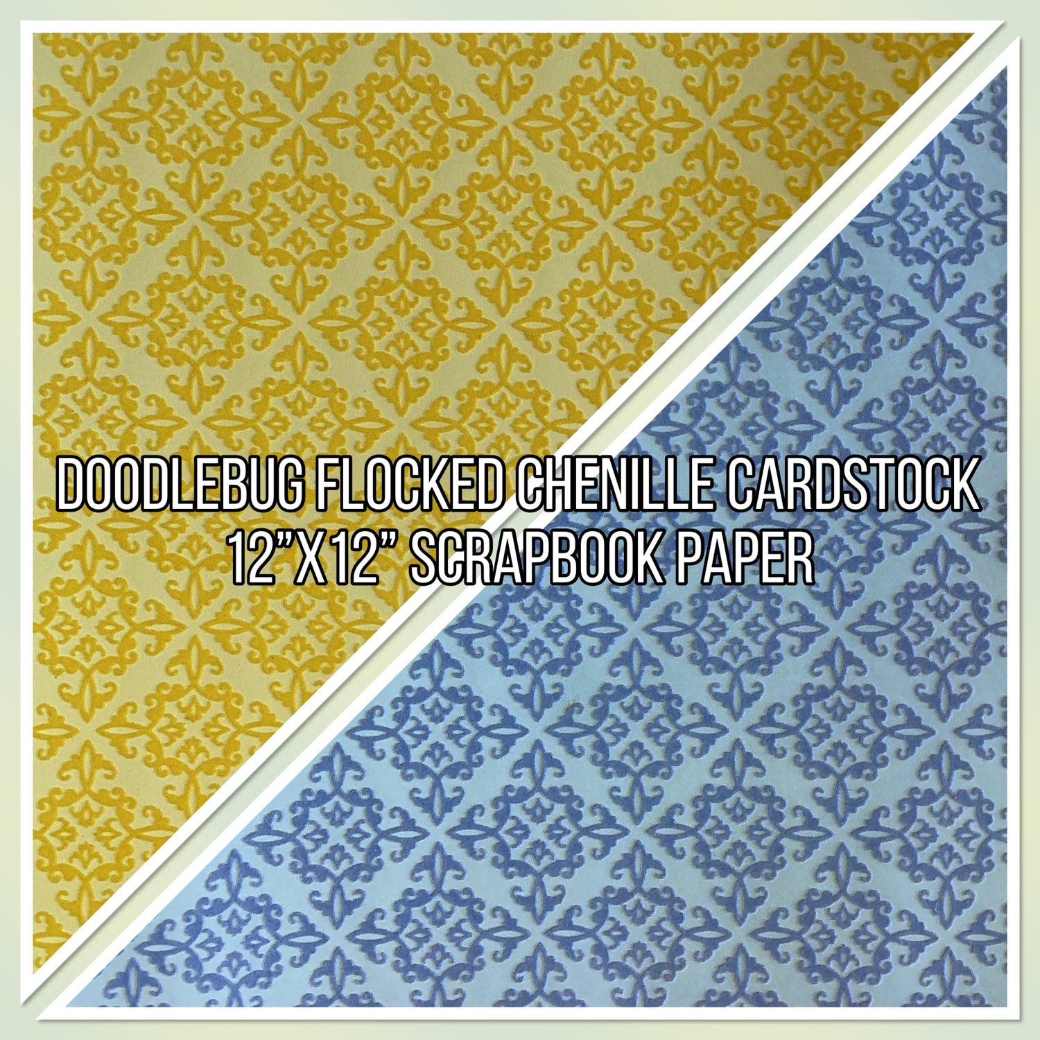 Doodlebug FLOCKED CHENILLE CARDSTOCK 12”X12” Scrapbook Paper