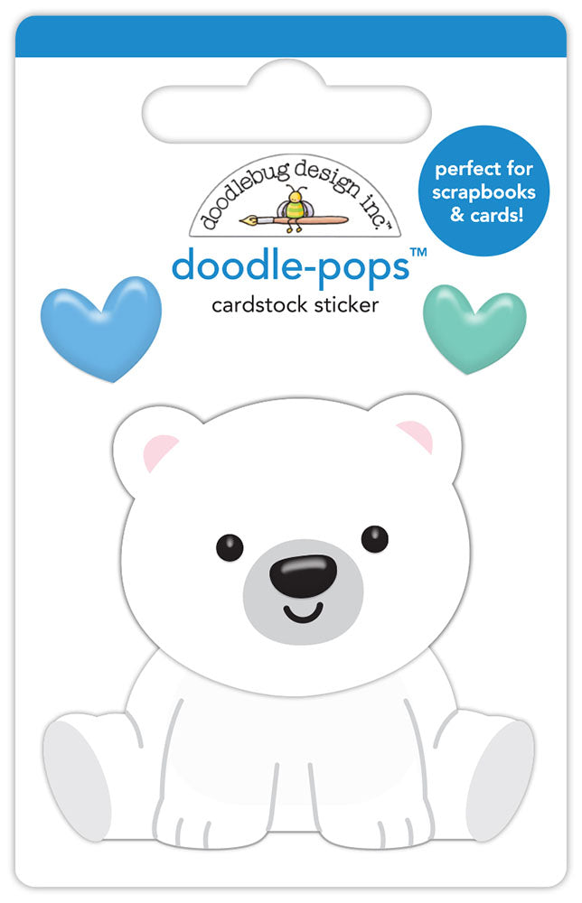 Doodlebug Doodle-Pops Snow Much Fun BEARY LOVEABLE 3D Stickers
