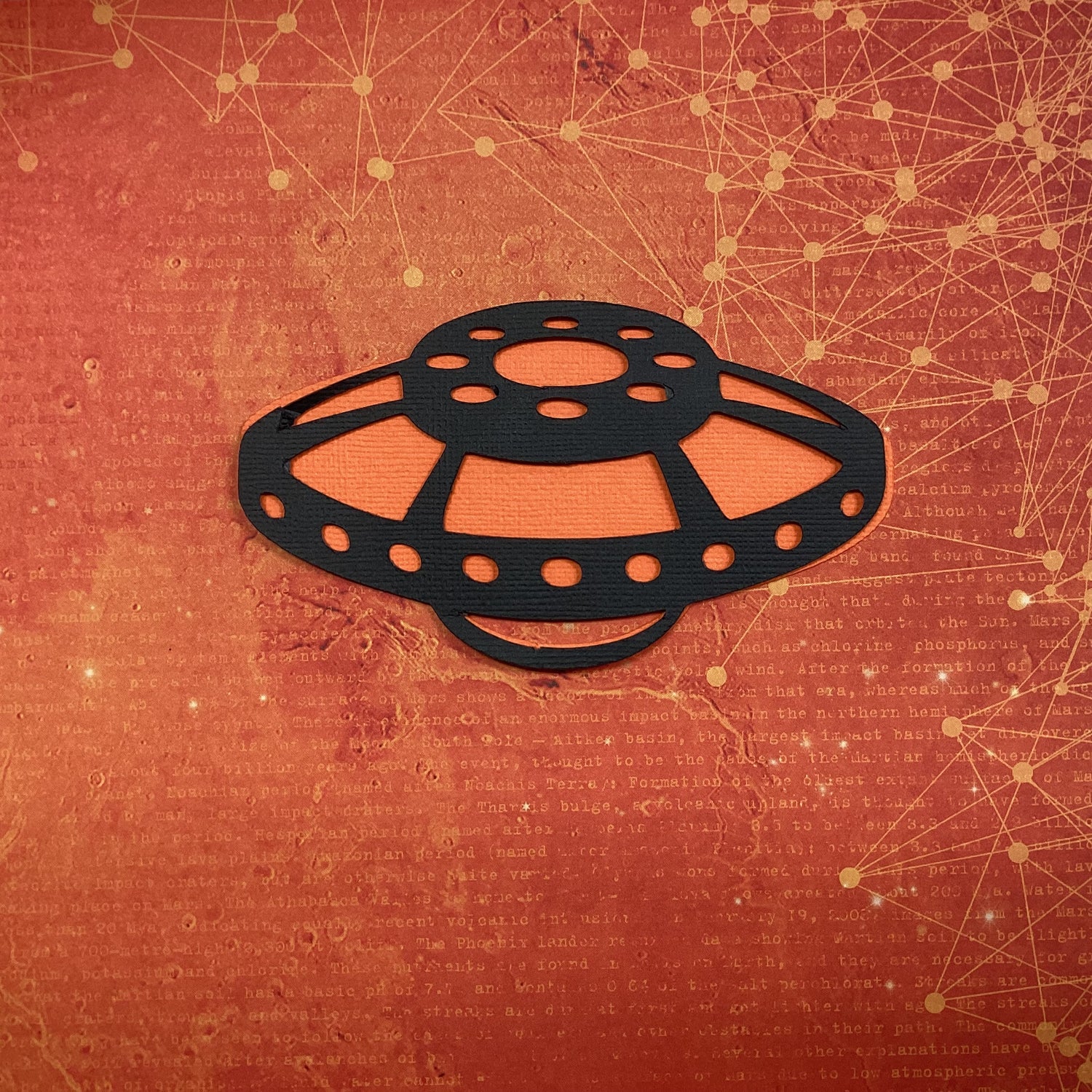 Scrapbooksrus Diecut ALIEN UFO Spaceship Custom Scrapbook Die Cuts