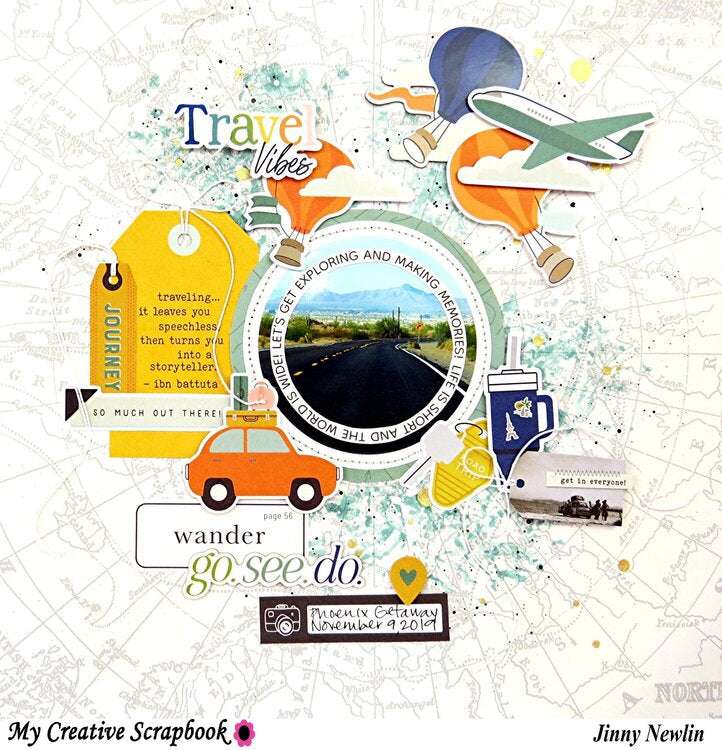 Simple Stories HAPPY TRAVELS Cardstock Stickers