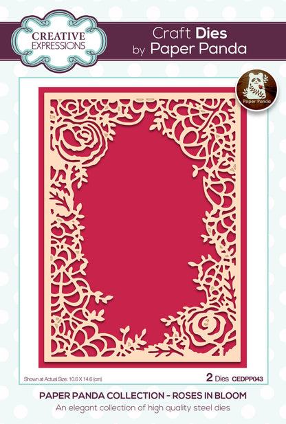 Creative Expressions ROSES IN BLOOM Metal Craft Dies 2pc