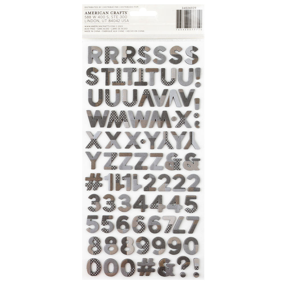 THICKERS Vicki Boutin BOLD & BRIGHT Foam Letter Stickers