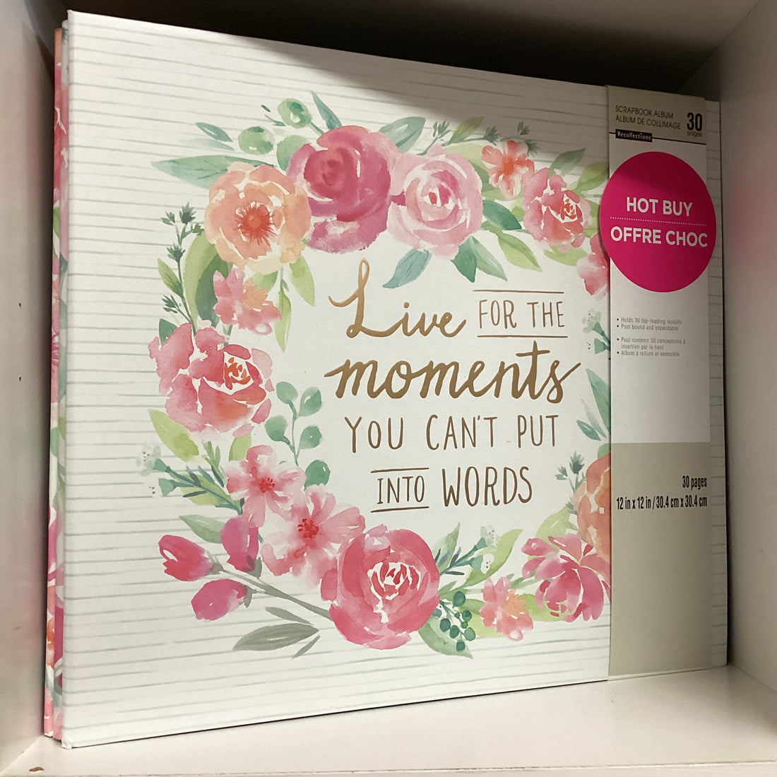 Recollections LIVE FOR THE MOMENTS 12"X12" Scrapbook Album