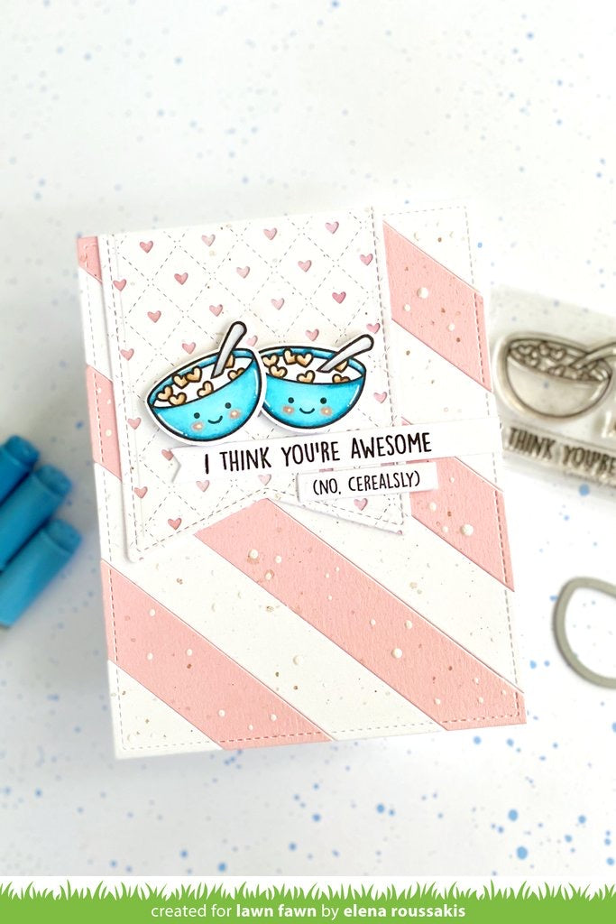 Lawn Fawn CEREALSLY AWESOME Stamp &amp; Die Set