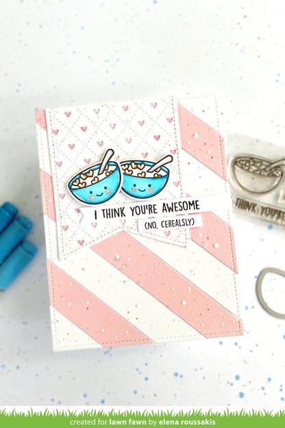 Lawn Fawn CEREALSLY AWESOME Stamp &amp; Die Set