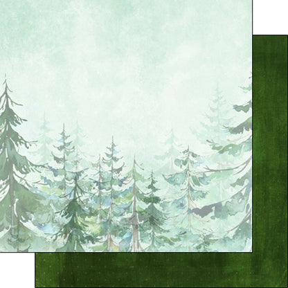 National Park WATERCOLOR TREES 12&quot;X12&quot; Scrapbook Paper