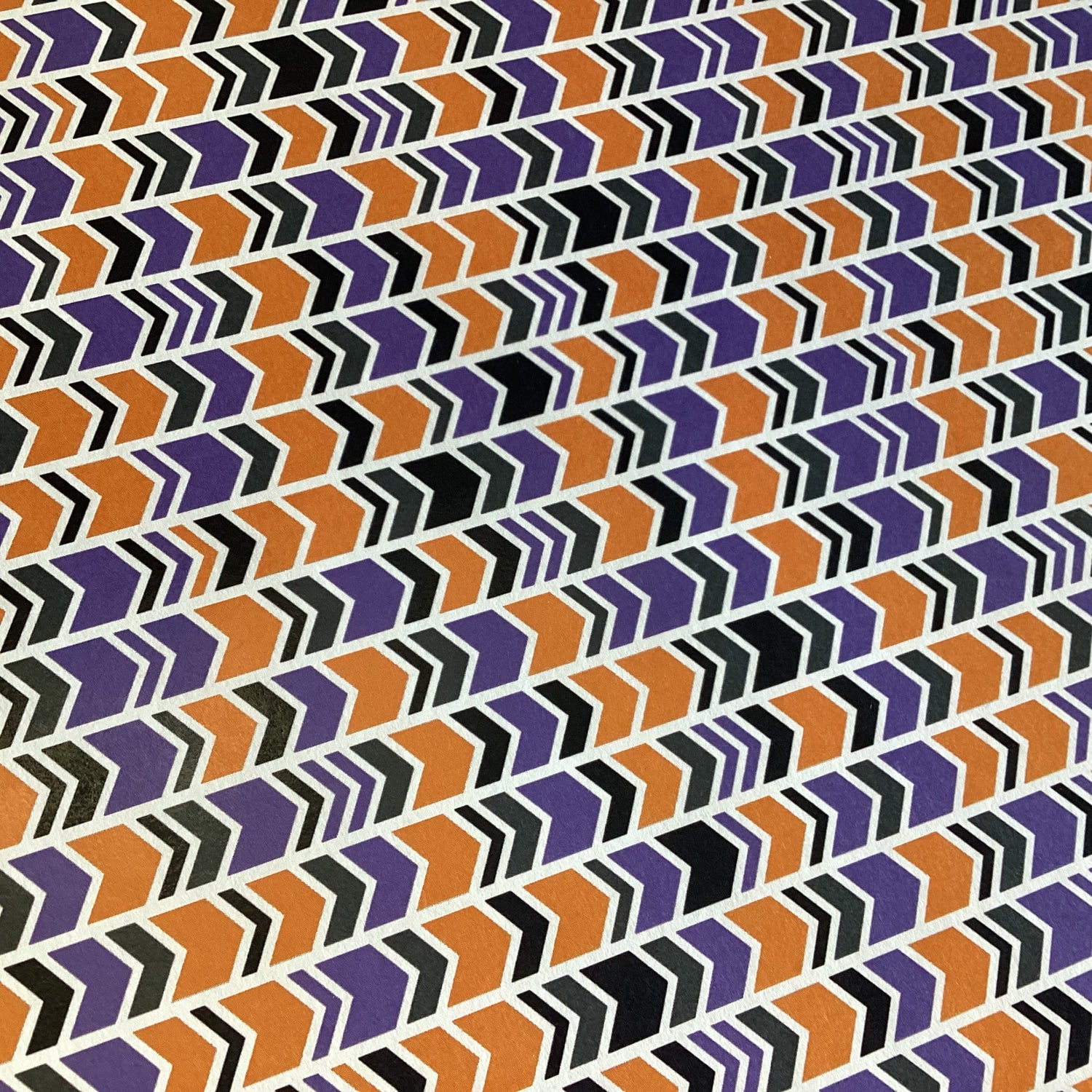 CHEVRON ARROWS Purple Orange 12”X12” Scrapbook Paper