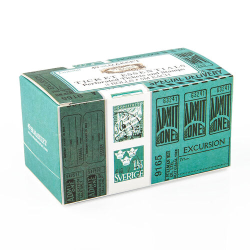 49 and Market Vintage Bits TICKET ESSENTIALS LAGOON Perforated Tickets & Stamps 3 Rolls