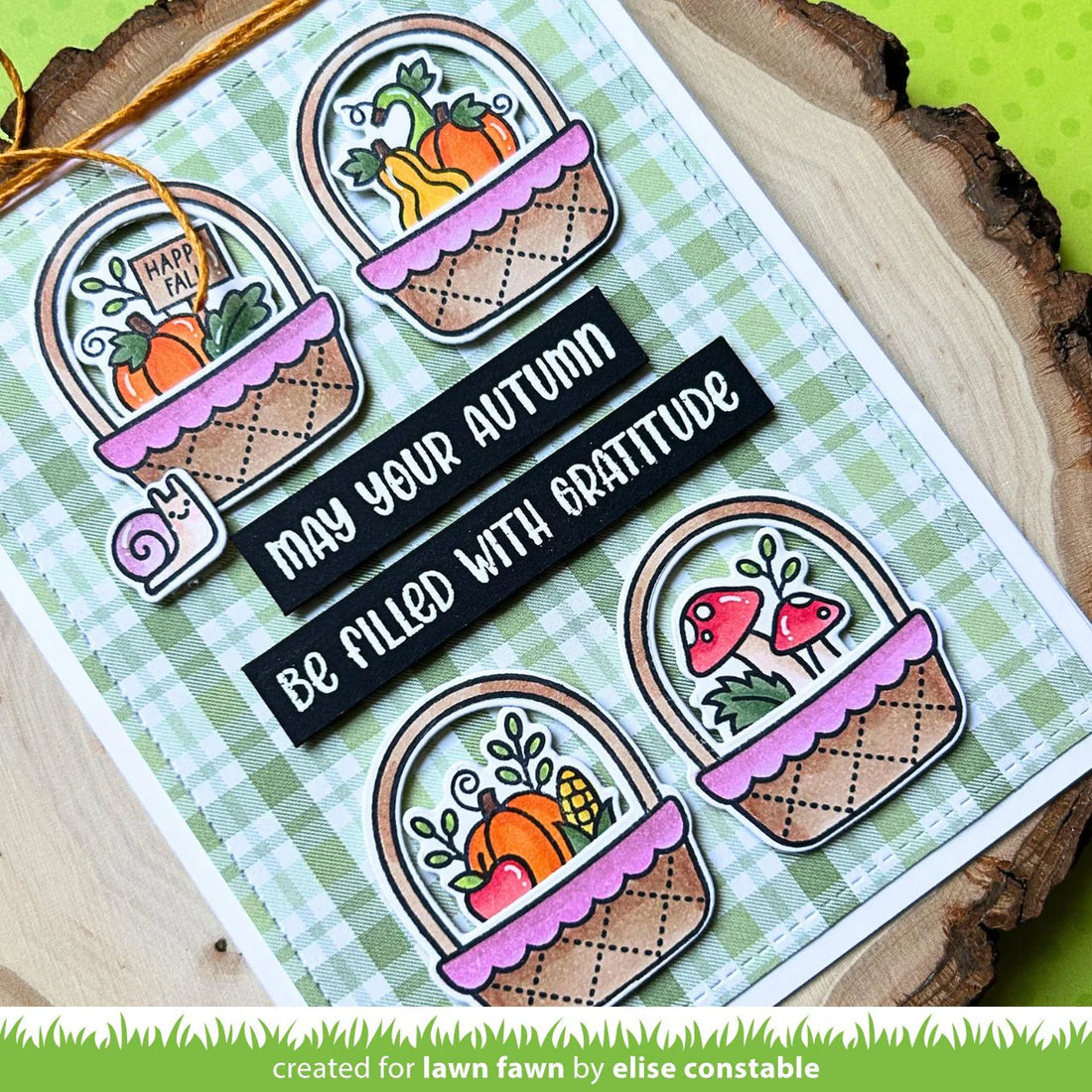 Lawn Fawn HENRY’S BUILD-A-SENTIMENT FALL Clear Stamps 56pc