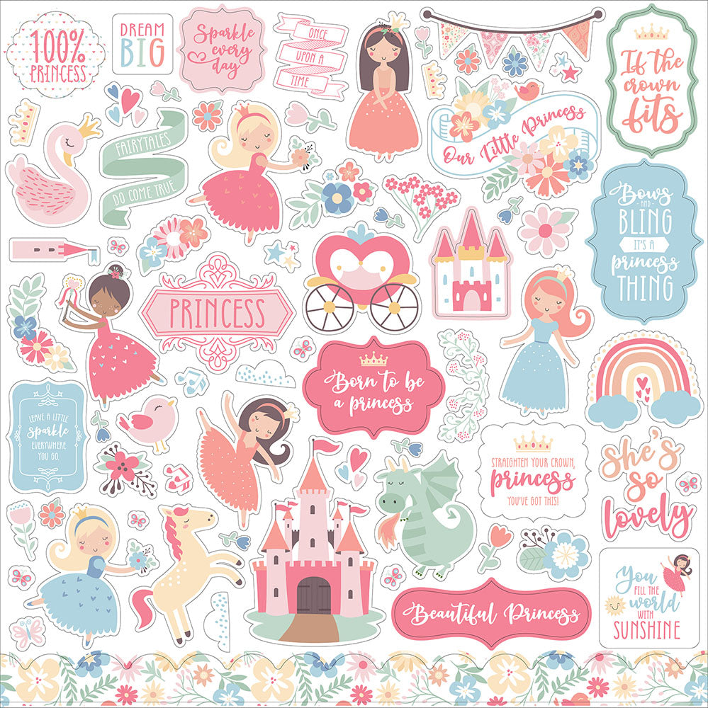 Echo Park OUR LITTLE PRINCESS 12"X12" Scrapbook Collection Kit