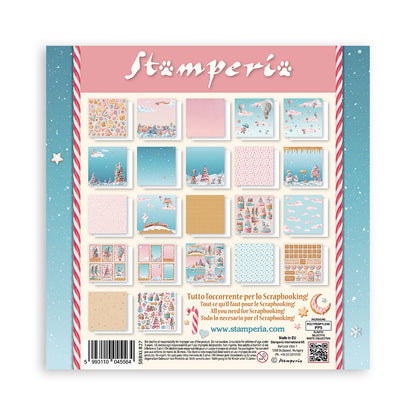 Stamperia Candy Christmas MAXI PAD 12&quot;X12&quot; Scrapbook Paper Pack