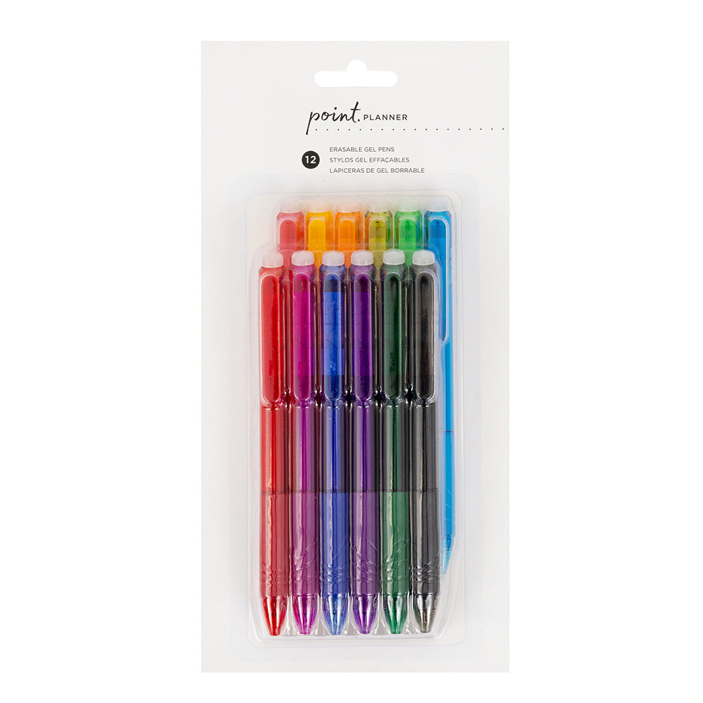 Point Planner ERASABLE GEL PENS 12pc