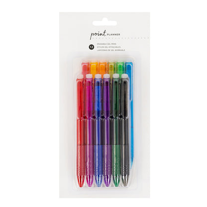 Point Planner ERASABLE GEL PENS 12pc