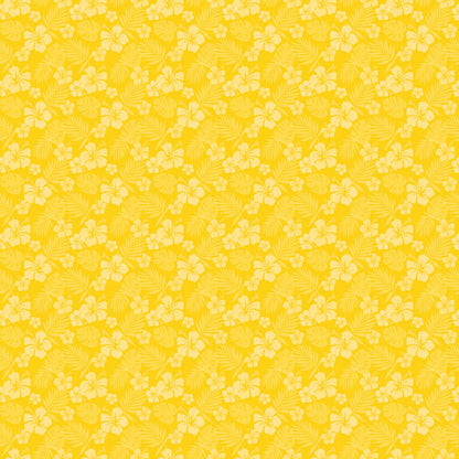 HIBISCUS YELLOW Tropical Floral 12”X12” Paper Scrapbook Customs