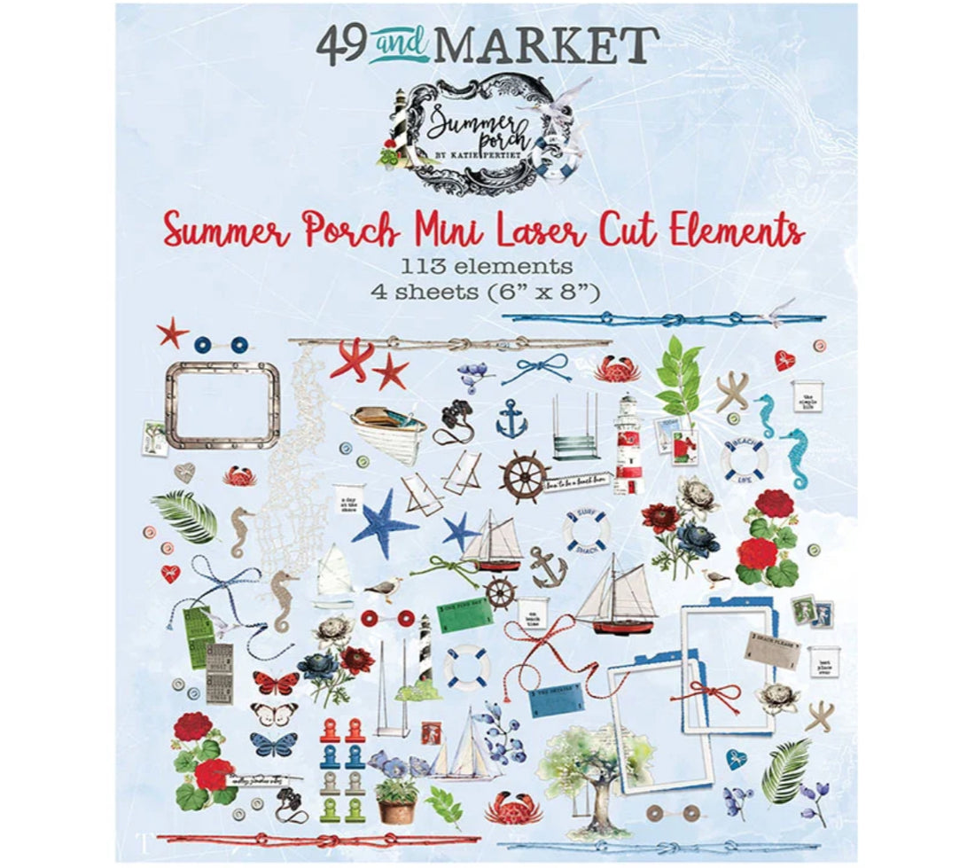 49 and Market Summer Porch MINI LASER CUT ELEMENTS 113pc