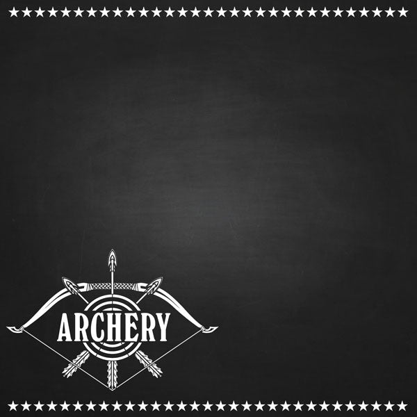 ARCHERY 12X12 Scrapbook Customs Paper