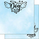 DOG ANGEL WINGS KIT 12X12 Scrapbook Paper Stickers 3pc