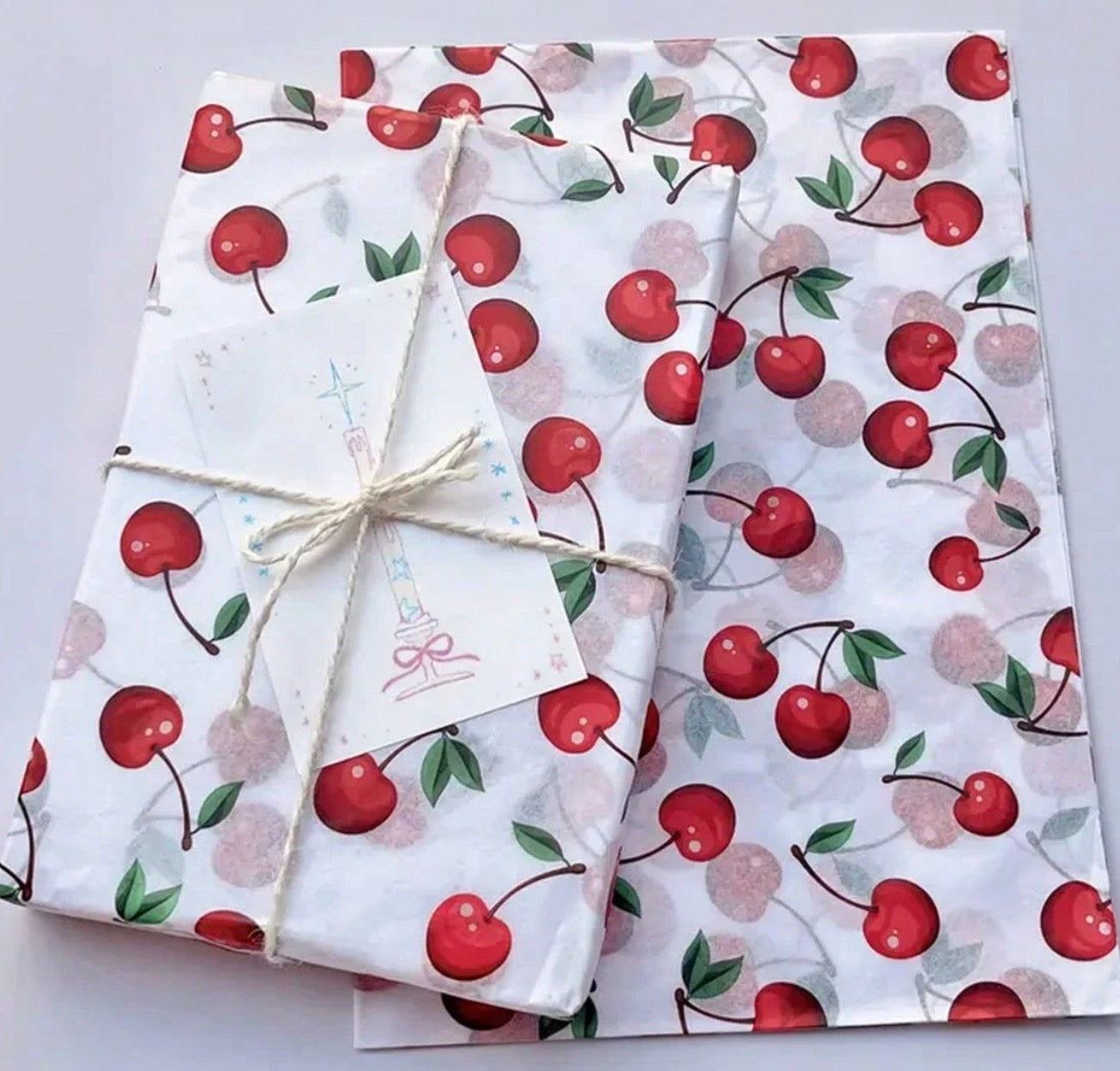 Tissue Paper CHERRIES 14X20 5 Sheets