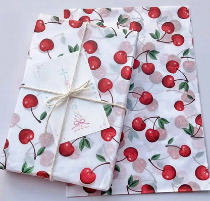 Tissue Paper CHERRIES 14X20 5 Sheets