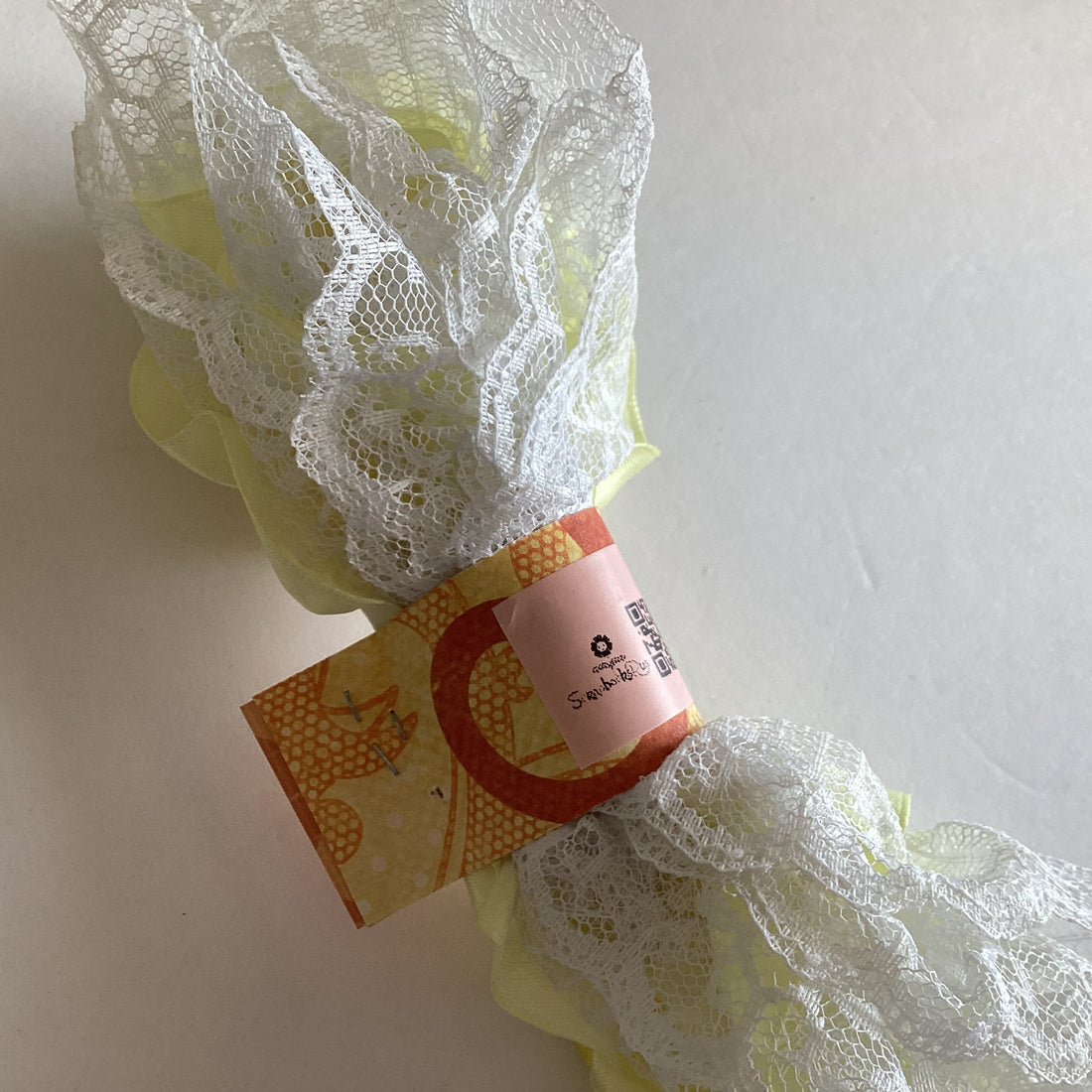 Scrapbooksrus Vintage YELLOW SATIN EDGE LACE Ribbon Trim 2”X1yd