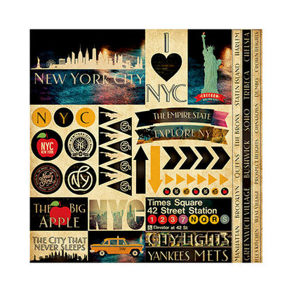 Reminisce NEW YORK 12&quot;X12&quot; Scrapbook Kit 9pc