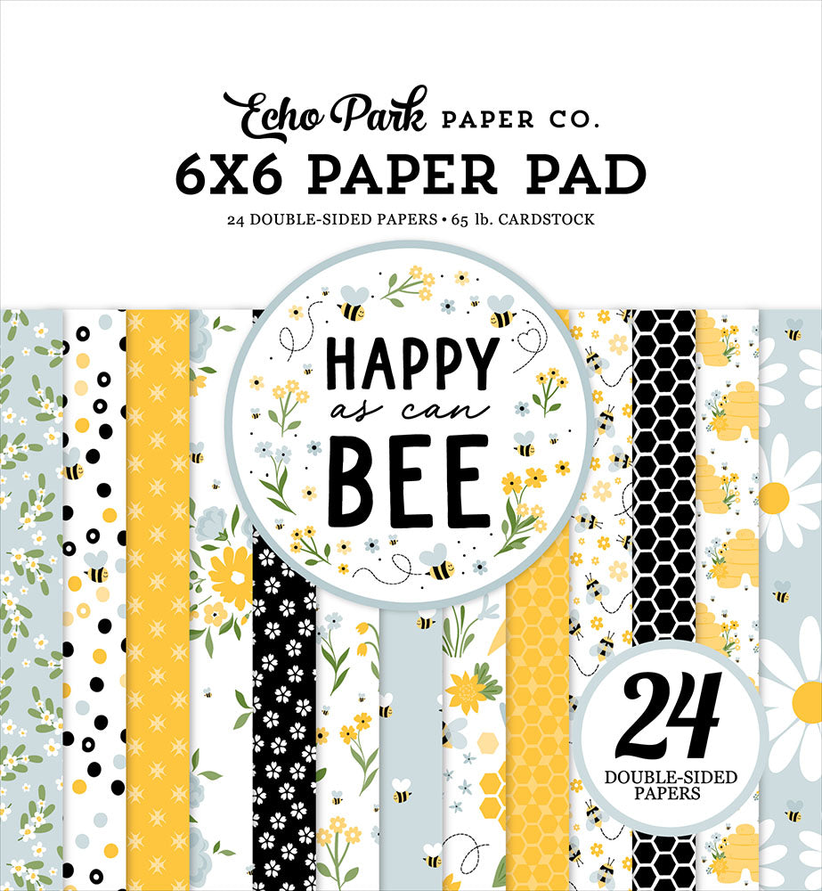 Echo Park HAPPY AS CAN BEE 6&quot;X6&quot; Paper Pad